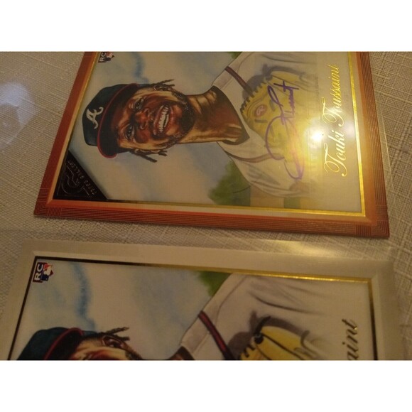 (2) 2019 Topps Gallery #75 Orange Touki Toussaint Rookie Autograph /25 + Regular - Picture 3 of 7